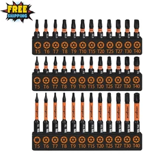 36PC Security Torx Bit Set T5-T40 - S2Steel Tamper Proof Star Bits w/Storage Box