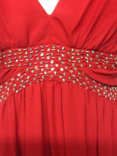 Ignite Evenings By Carol Lin Beautiful Formal Prom Beaded Sequins Gown Size 6 - Picture 6 of 11