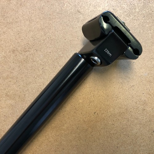 New KALLOY Bicycle Seat Post Micro Adjustable 25.0-27.4mm Length 350mm Black - Picture 2 of 2
