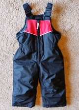Zero Posur Snow Suit Toddler 2T Ski Bibs Black Pants Overalls Insulated Winter.