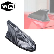 Antena de techo de aleta de coche fibra de carbono radio tiburón FM/AM antena cubierta accesorios NUEVO