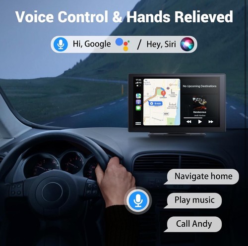 9" Wireless Apple CarPlay Android Auto Screen - 4K Dash Cam 1080P Backup Camera - Picture 3 of 8