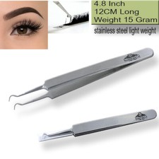 Hook Eyelash Extension Tweezers Volume Individual Isolation Lash Separator Tool