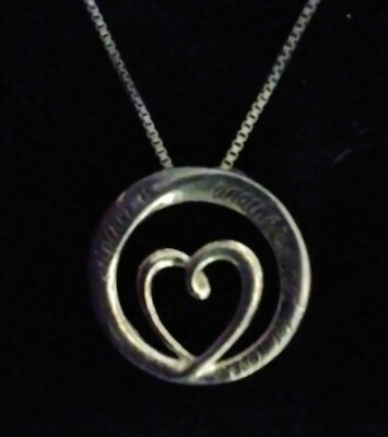 Vintage Jacmel Mauritius Sterling Silver Mother is Another Word For Love Pendant