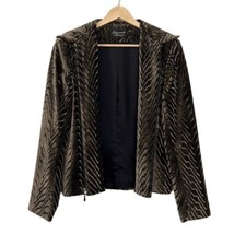 Vintage Giancarlo Ferrari Faux Fur Coat Jacket | Black | Size 6