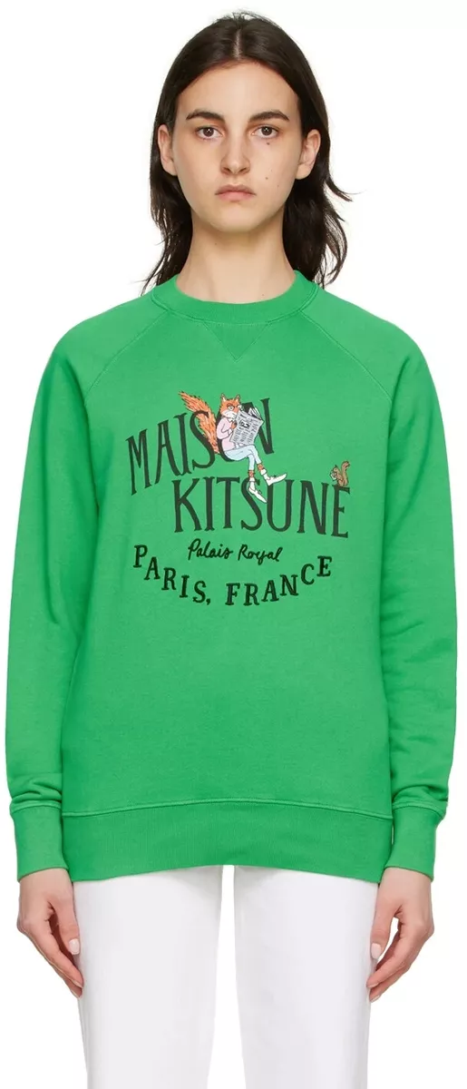 Maison Kitsuné Green Olympia Le-Tan Palais News Sweatshirt M | eBay