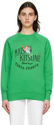 Maison Kitsuné Green Olympia Le-Tan Palais Royal News Sweatshirt M