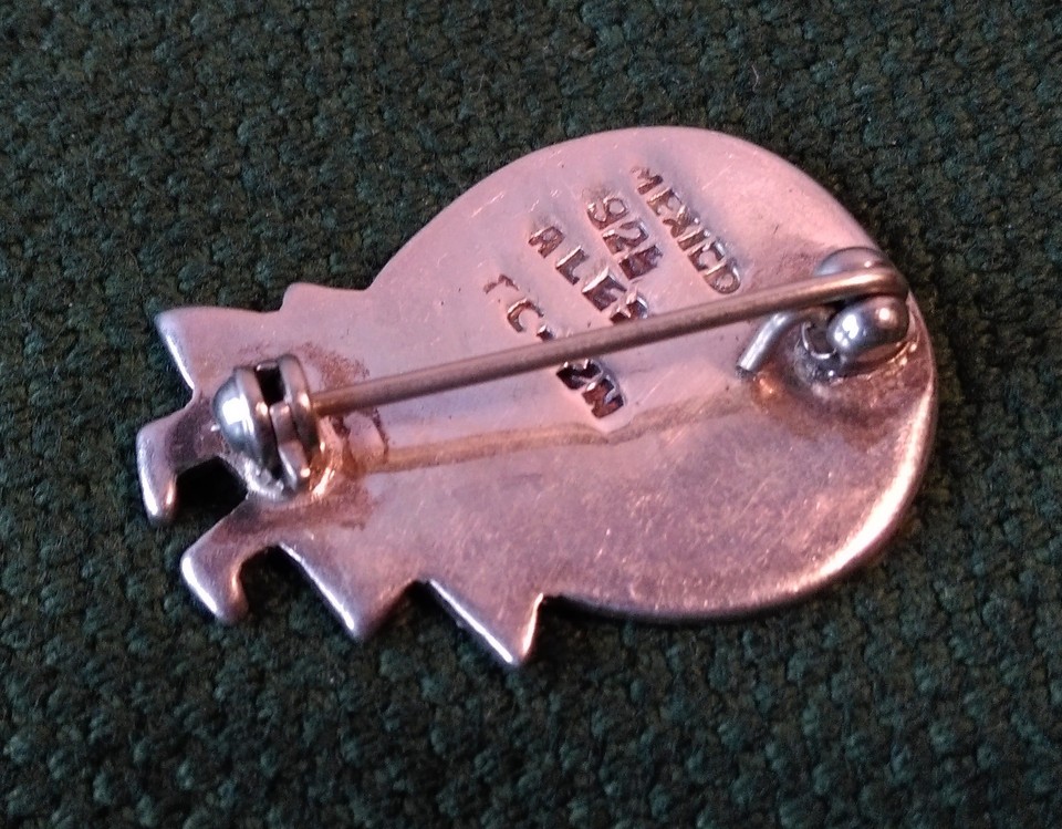 Broche mexicaine vintage 2 tons en argent sterling 925 avec nœud - Canada