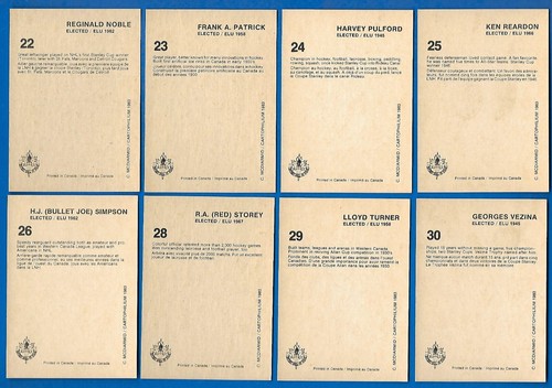 1983 (1985) CARTOPHILIUM HOCKEY HALL OF FAME HOF CARD 1-240 & PROMO SEE LIST - Picture 47 of 488