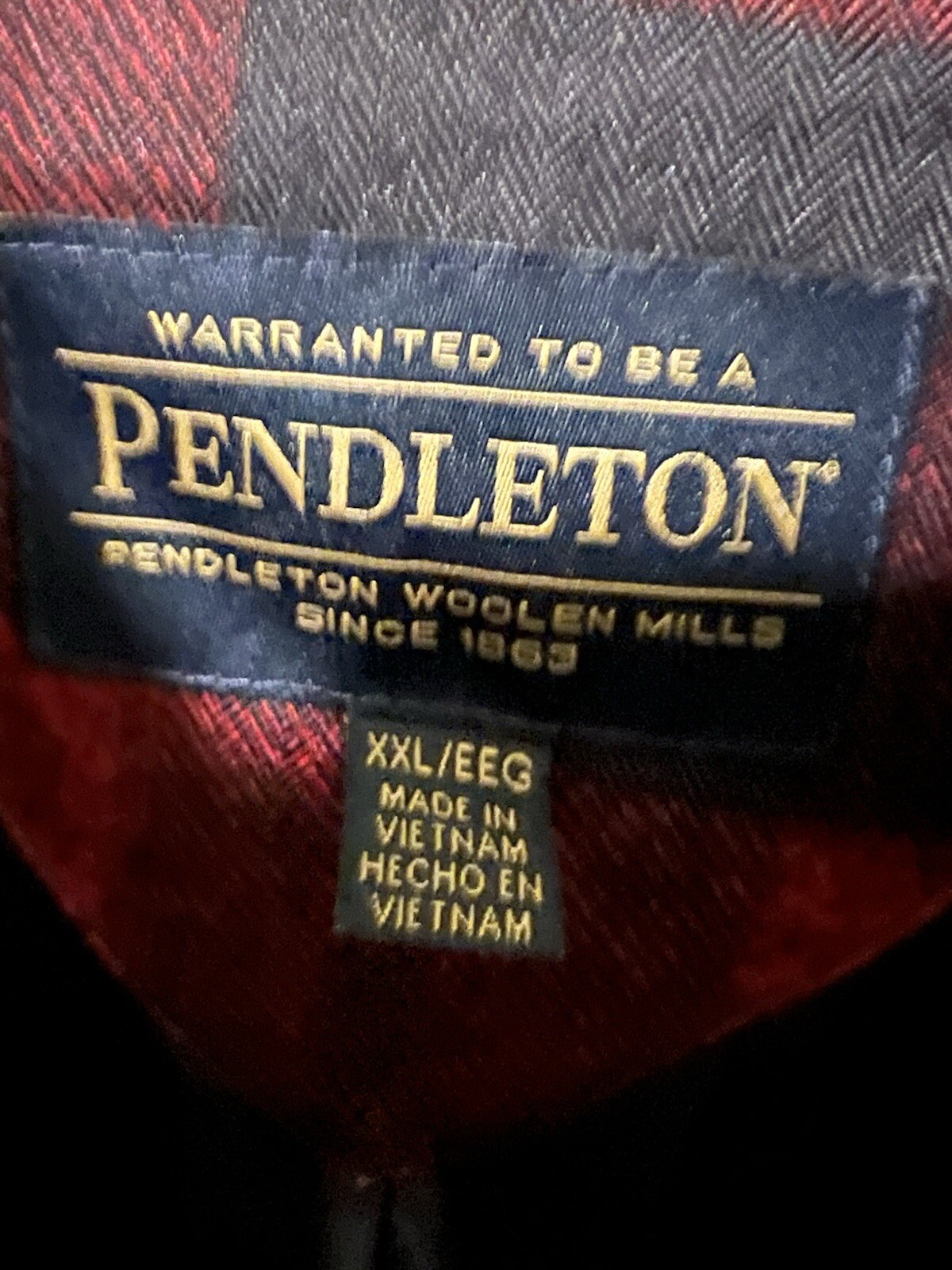 Pendleton Men’s Puffer Jacket - Black /red Plaid - image 2