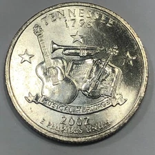 2002 D - Tennessee Statehood Quarter Dollar Coin