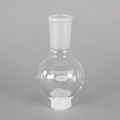 Flacon à Fond Rond Chemglass 10 Ml - Verre Borosilicate, Col 14/20, Occasion, Modèle CG-1506-82