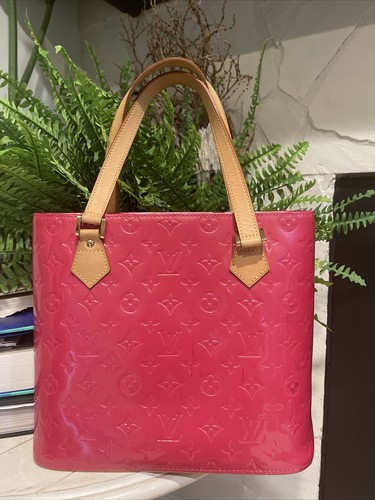AUTH.LOUIS VUITTON Fuchsia Monogram Vernis Houston Bag | eBay