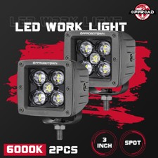 2x 3 100w Led Ditch Pods Driving Light Spot Light Bars Fog For Jeep Wrangler Jk
