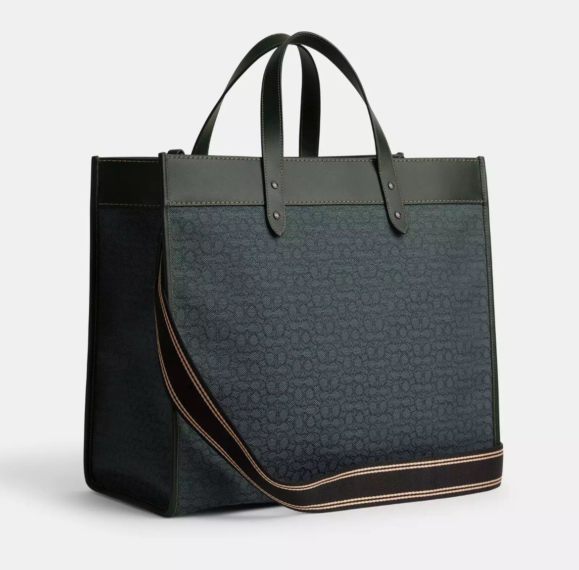 NWT COACH Dempsey Field Tote 40 In Micro Signature Jacquard Leather ...