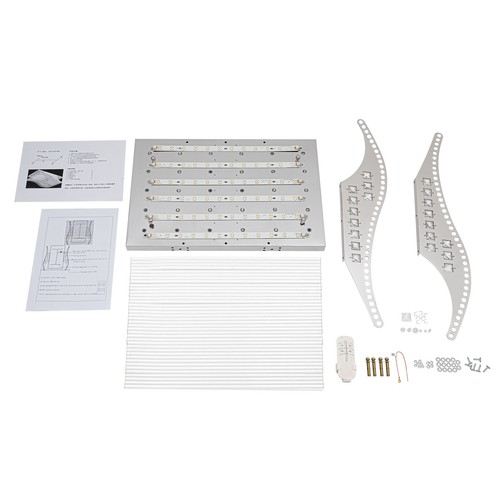 Wave Glass Crystal Chandelie LED Ceiling Light Flush Mount 7Color Remote Control - Picture 11 of 13