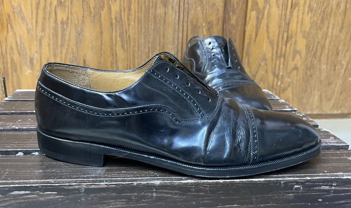Mezlan Marque Shoes Men\'s 10 M Black Leather Brogue Cap Toe Oxford Lace Dress Mezlan Mens Marque Black Leather Brogue Cap Toe Oxfords - Sz  main image 4