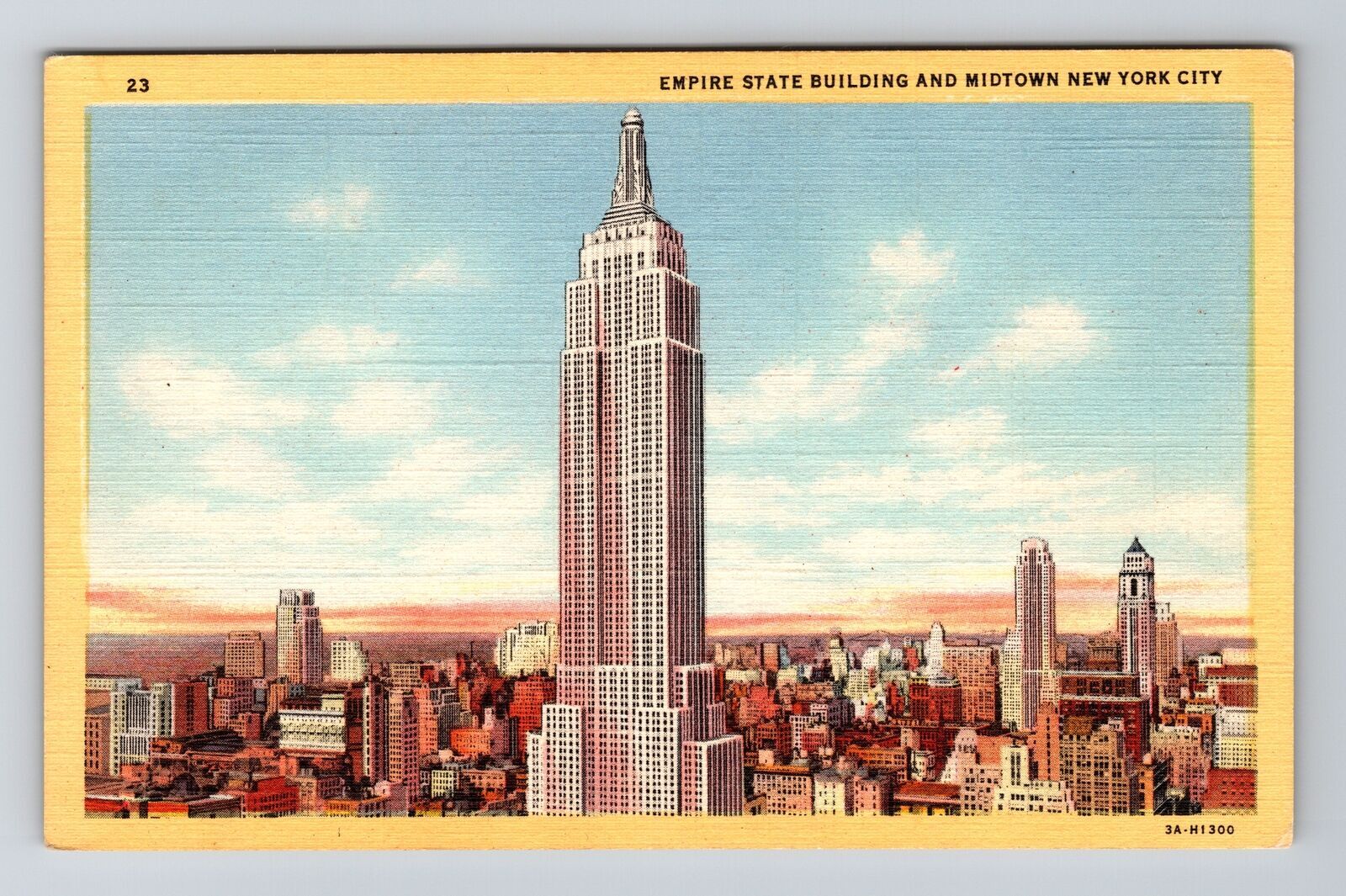 New York City NY, Empire State Building, Vintage Postcard