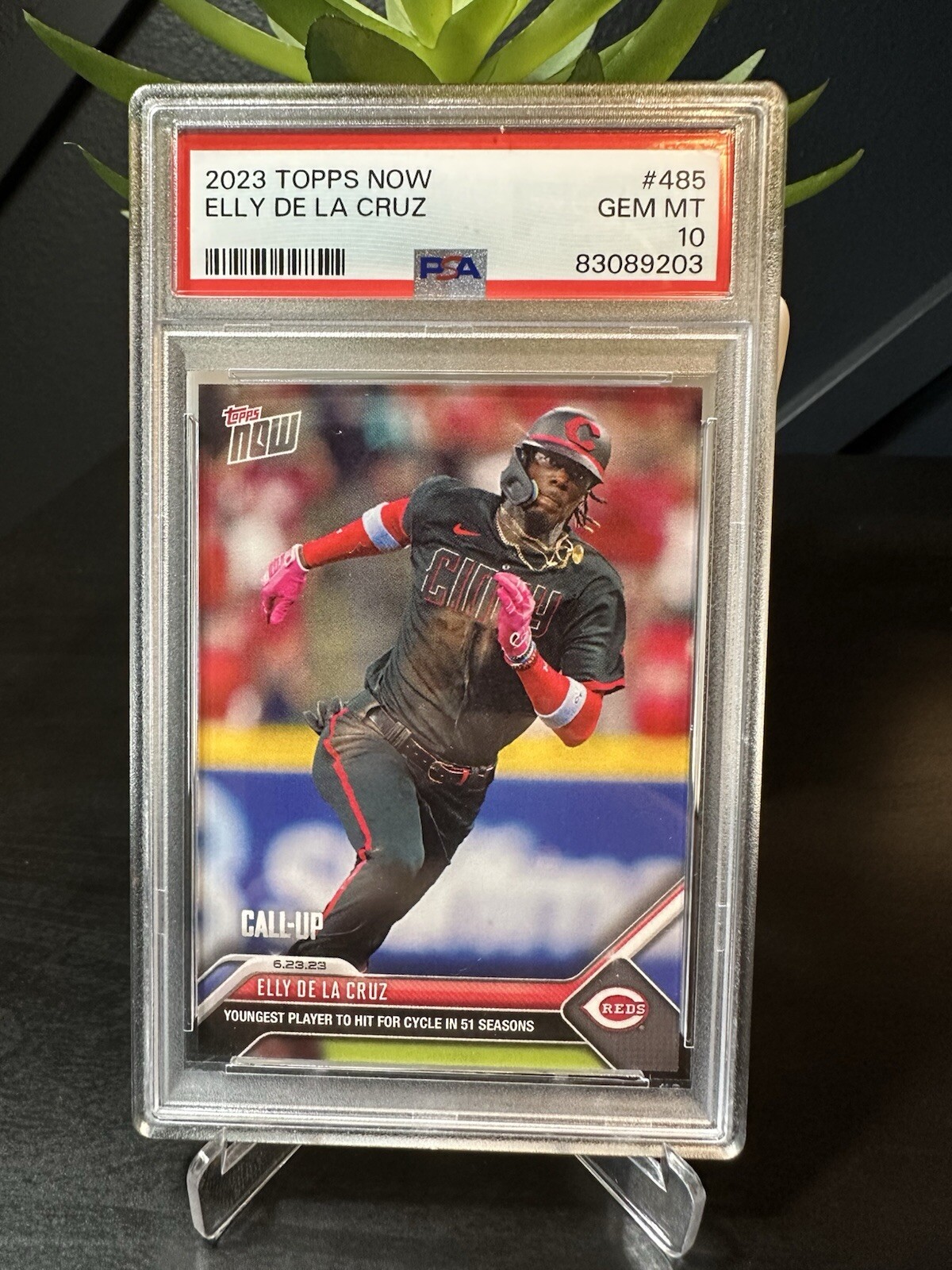 2023 Topps Now #485 Elly De La Cruz Cincinnati Reds Rookie PSA 10