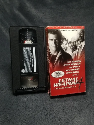 Lethal Weapon 4 VHS Danny Glover Mer Gibson Joe Pesci RARE Widescreen Release