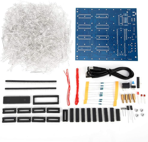 Kit Cubo LED 3D, Kit Fai Da Te Cubo Luminoso, 8X8X8 Gruppo Luci LED Cubo, Kit Sp