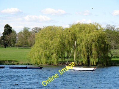 Photo 6x4 Boats on Danson Park lake Bexley These boats were moored in the c2013