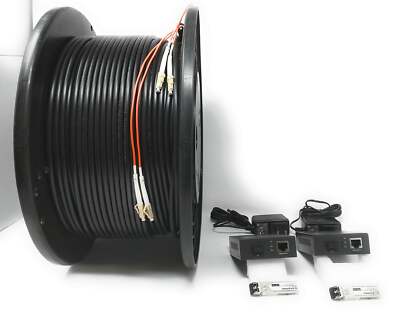 Cat 6 Cat5e Extension Kit Over 300FT 300M Outdoor Rated Fiber Cable Included