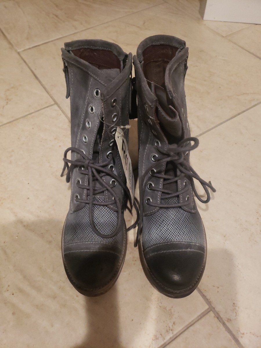 NWOB ROAN by BED/STU Affair Leather Combat Gray Boot Sz