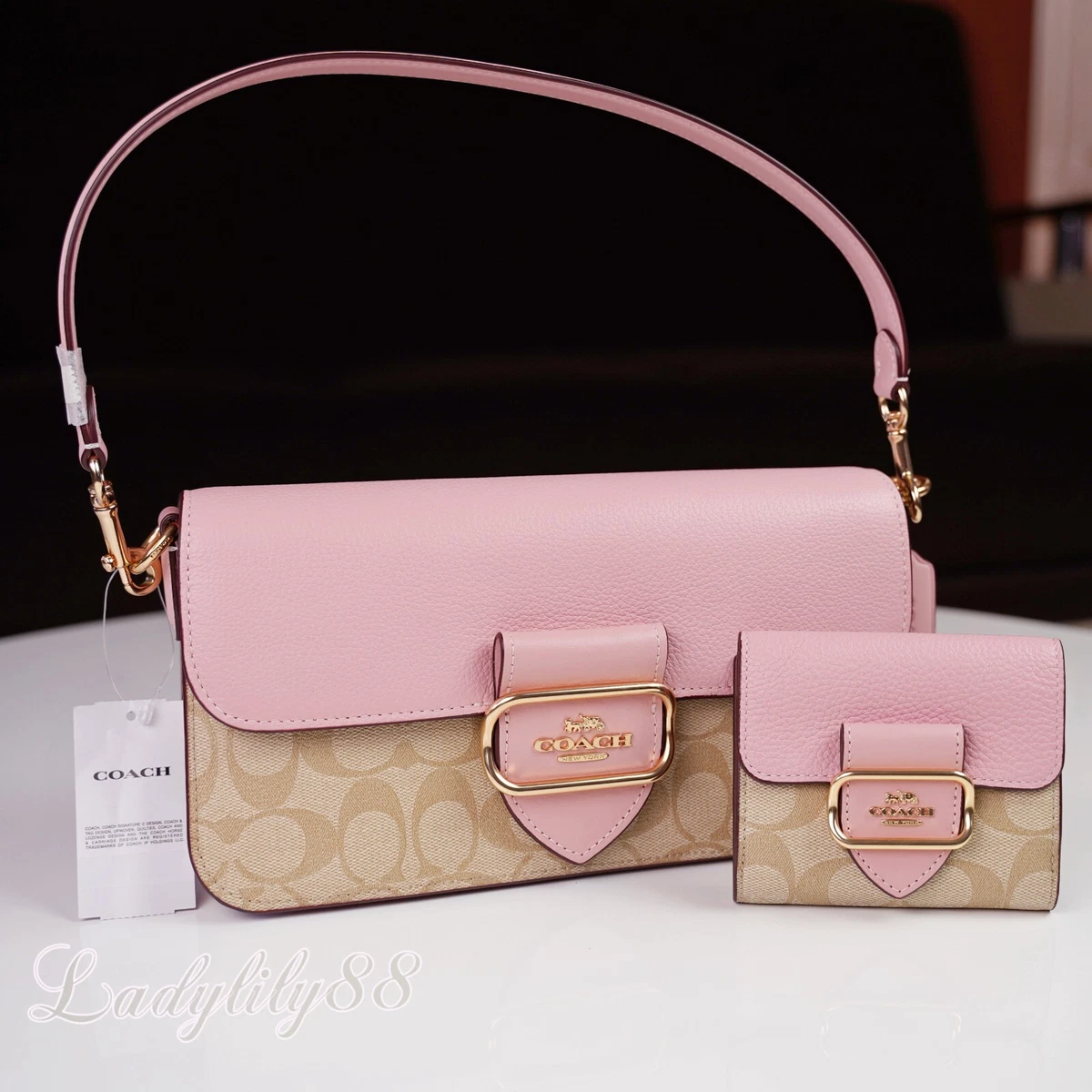 NWT Coach CE621 CF472 Morgan Shoulder Bag Small Wallet Signature