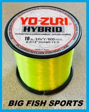 YO-ZURI HYBRID Fluorocarbon Fishing Line 10lb/600yd HIVIS NEW! FREE USA SHIP!