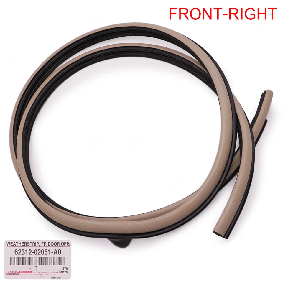Front Right Door Rubber Weatherstrip Seal Fits Toyota Corolla Altis 2001 2007 Foto 3 de 4