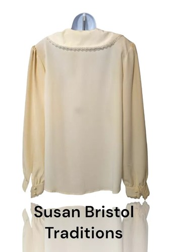 Vtg Susan Bristol Traditions Ladies Sz 12 Peter Pan Collar Blouse Ivory. A-2 - Bild 7 von 10