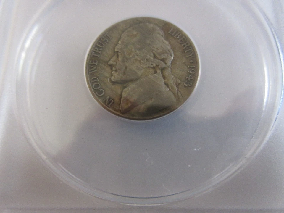 1943-P , Jefferson Nickel , EF 40 , Anacs - Image 3 of 4