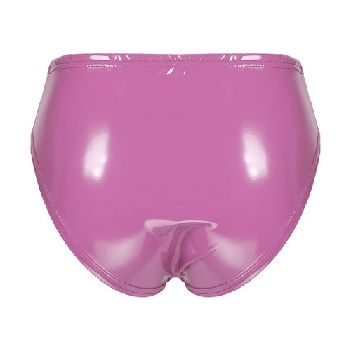 UK Women's PVC Glossy Leather Briefs High Cut Shorts Underpants Latex Hot Pants - Picture 52 of 63