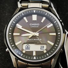 CASIO LINEAGE LCW-M100TSE-1AJF Black Silver Solar Radio Men's Watch New in Box