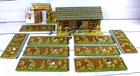 Vintage Marx Fort Dearborn Tin Litho Cabin Playset 9 Walls Gate 8 Figures Log