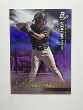 2018 Bowman Platinum Presence Purple #188 Colton Welker /250 Colorado Rockies