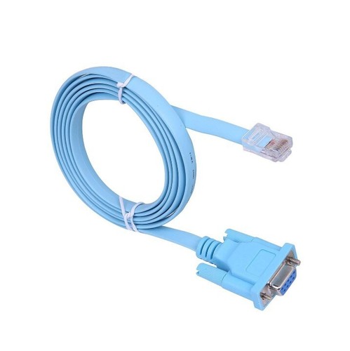 1.5M RJ45 Stecker auf 9 Pin RS232 RS-232 DB9 Buchse LAN Routerkabel Ethernet - Photo 2/4