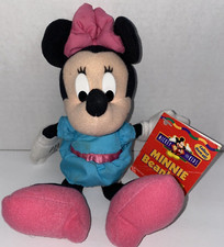 VINTAGE 1998 Minnie Mouse Plush Beanbag Mattel Mickey For Kids Disney Doll Toy