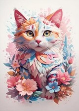 Cat Diamond Art Painting Kits for Adults, Full Drill Diamond Dots cat