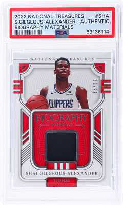 2022 National Treasures Shai Gilgeous-Alexander /99 PSA Auth