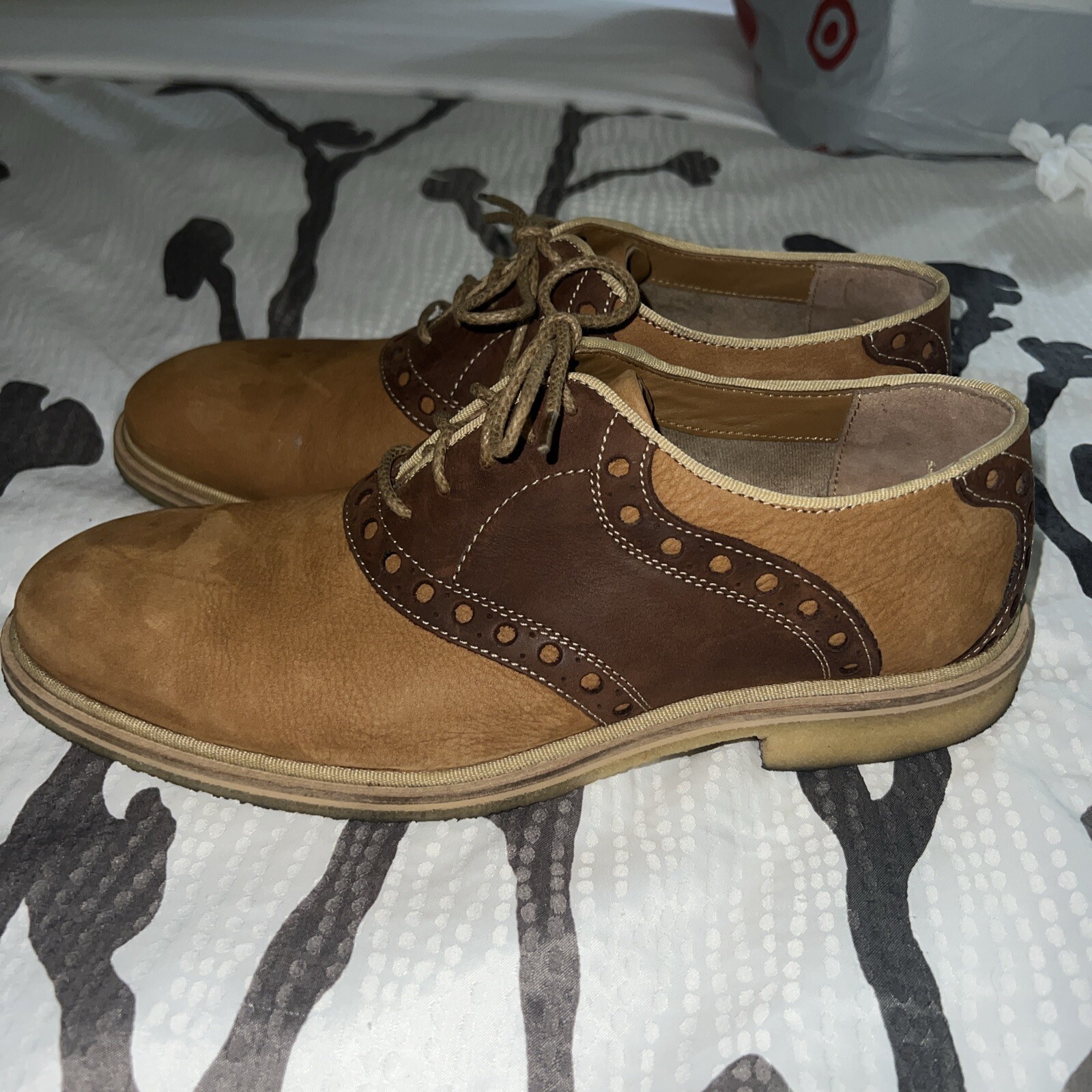 SAOLA Johnston & Murphy Uomo Wagner Sella Pelle di Pecora Brogue Oxford 9M