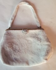 Vintage White Beaded Evening Bag Purse Made in France for Spritzer  Fuhrmann