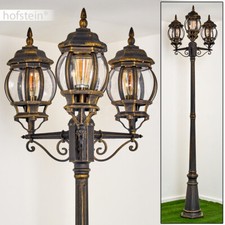 Kandelaber Außen Steh Lampen Garten Leuchten Laterne Wege Beleuchtung braun/gold