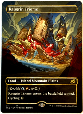 mtg triome cards Lands Proxy Set - 1 Set Forest Island Mountain Which triome card design do