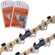 2 Sägeketten 3/8 1,1mm 50TG Vollmeißel kompatibel Stihl E10, E14,E140,E160,E180