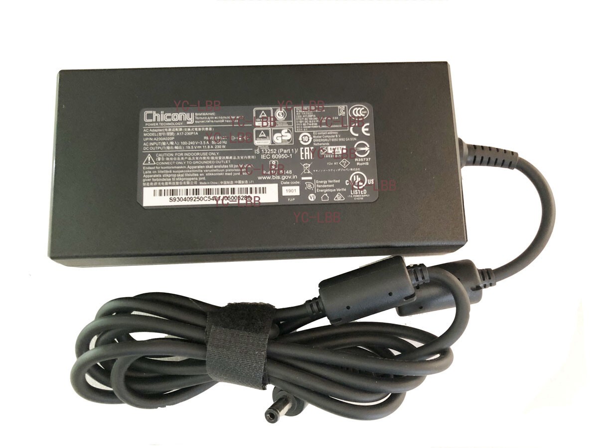 Chicony 19.5V 11.8A 230W AC Power Adapter For Hasee Z8 Gaming Laptop Charger