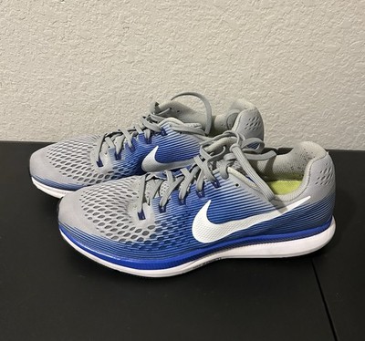 Nike Zoom Pegasus 34 Men's Size 11.5 Shoes Gray Blue Athletic Trainer Shoes