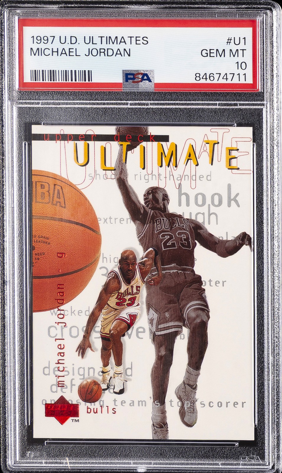 1997 UD ULTIMATES #U1 MICHAEL JORDAN PSA 10