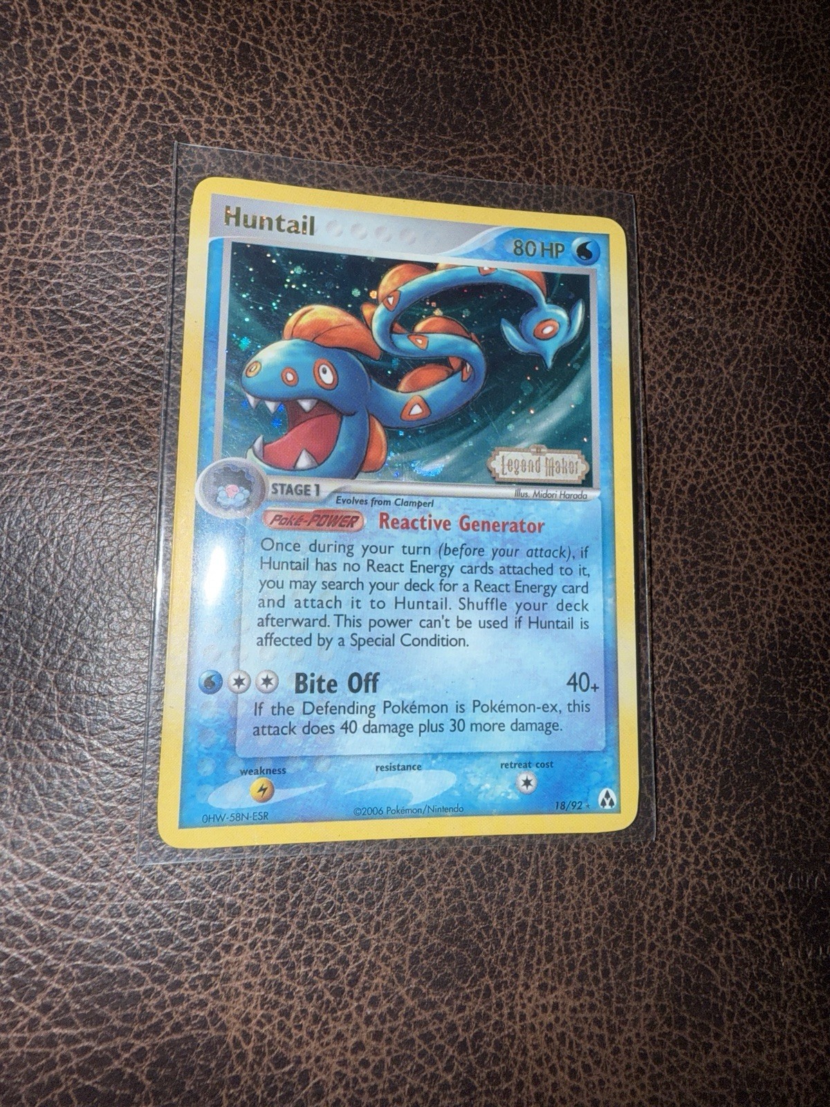Huntail - 18/92 - Pokemon Legend Maker Reverse Holo Card